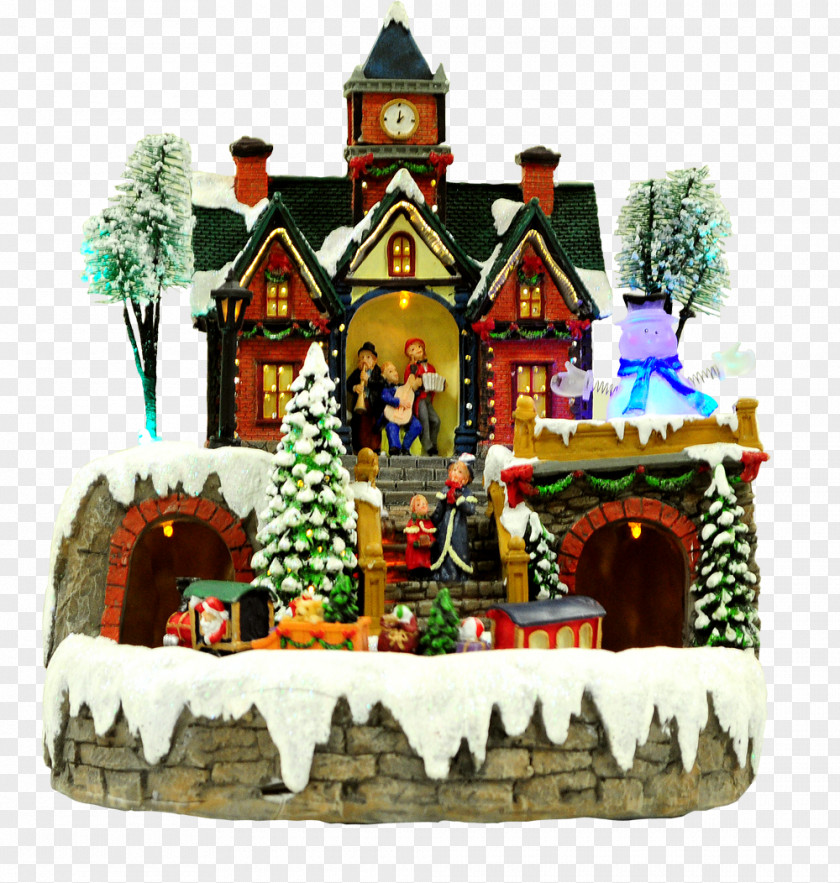 Christmas Express Train Tree Village Ornament PNG