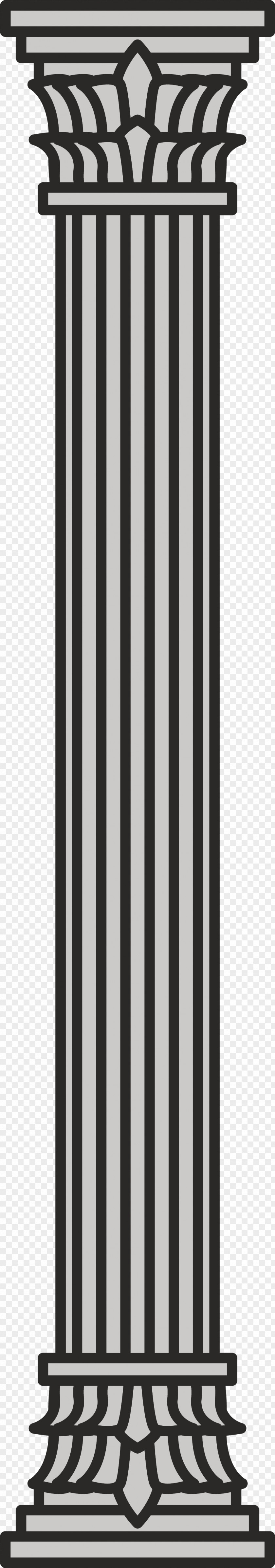 Grey Column Black And White Walled Obelisk Partition Wall PNG