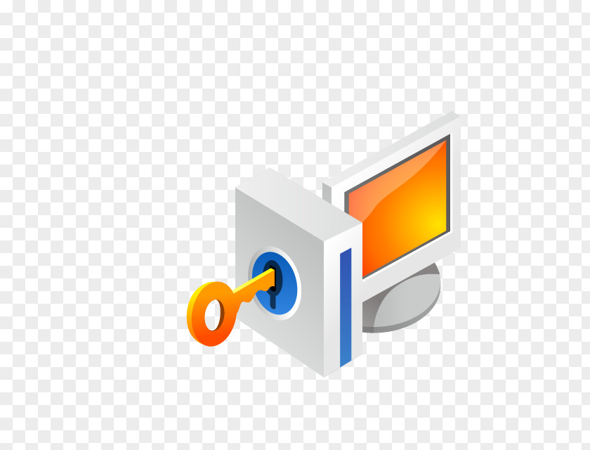 3D Key Computer Software Icon PNG