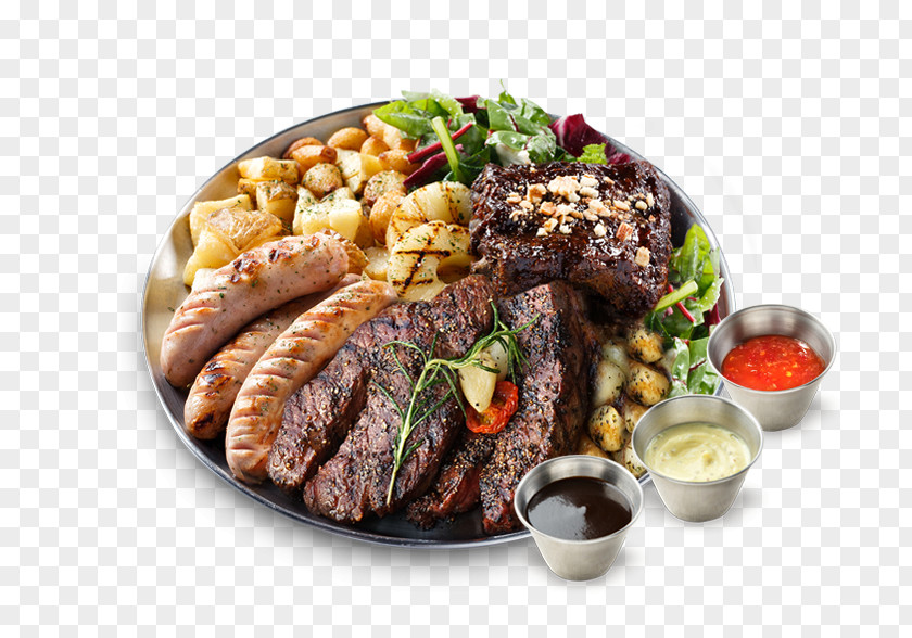Barbecue Mixed Grill Chicken Pulled Pork French Fries PNG