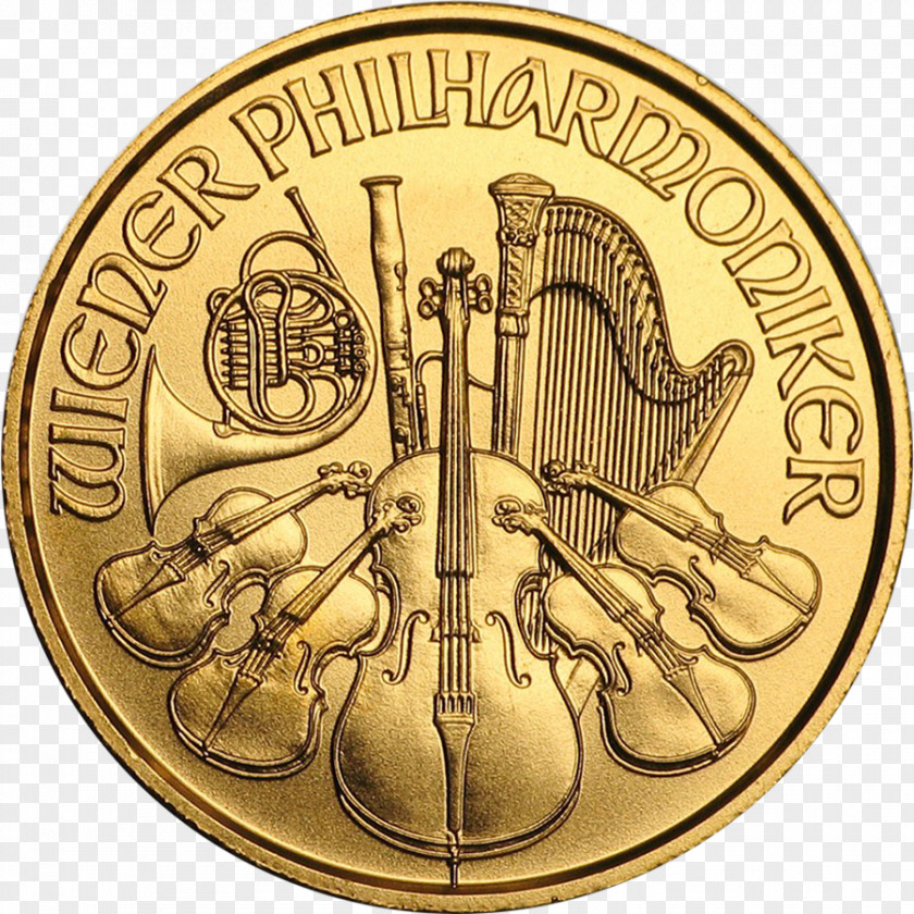 Bullion Austrian Silver Vienna Philharmonic Coin PNG