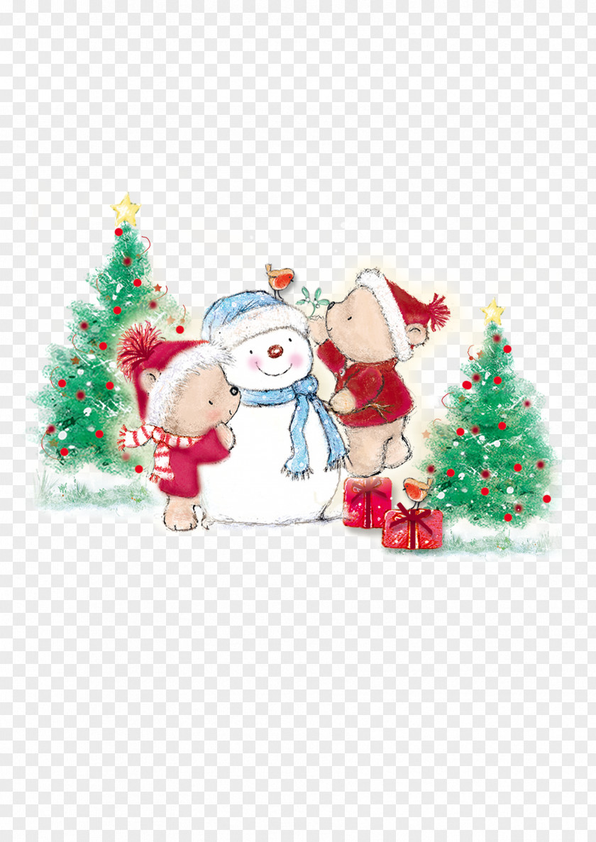 Christmas Santa Claus Free Matting Material Ornament Tree PNG