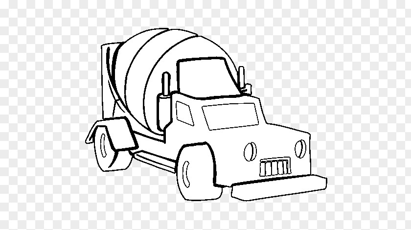 Concrete-mixer Truck Cement Mixers Car Line Art Concrete Construction PNG