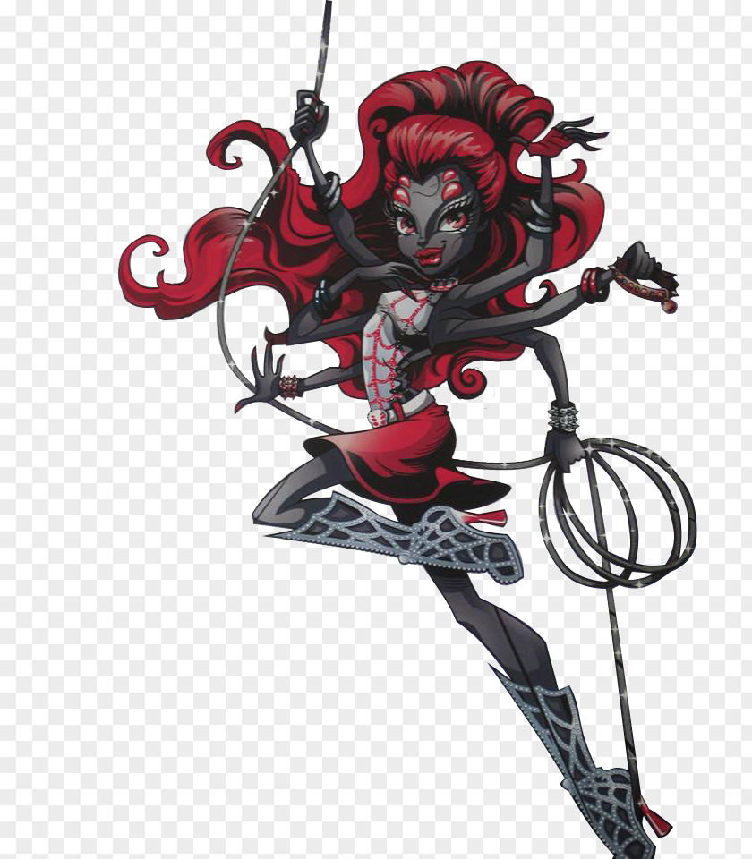 Doll Monster High Wydowna Spider Ghoul Barbie PNG