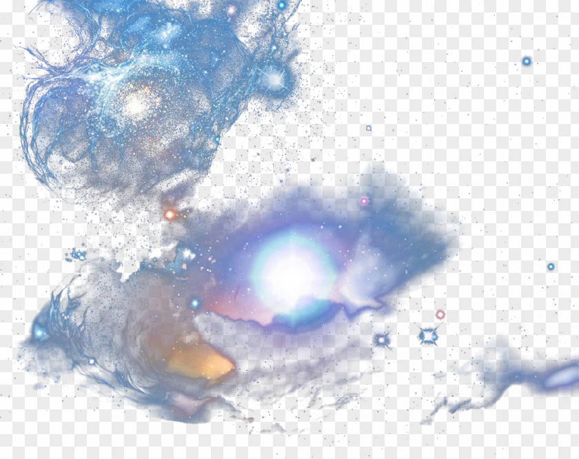 Irregular Galaxy Map Blue Sky Illustration PNG