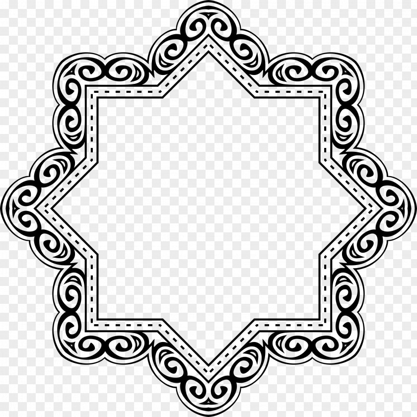 Black Frame Islamic Geometric Patterns Symbols Of Islam PNG
