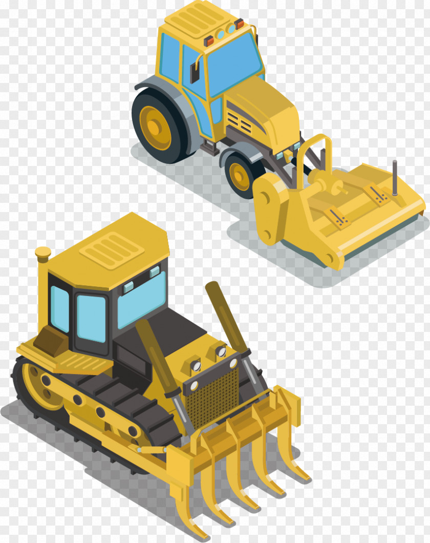 Excavator Machine Heavy Equipment Bulldozer Forklift PNG