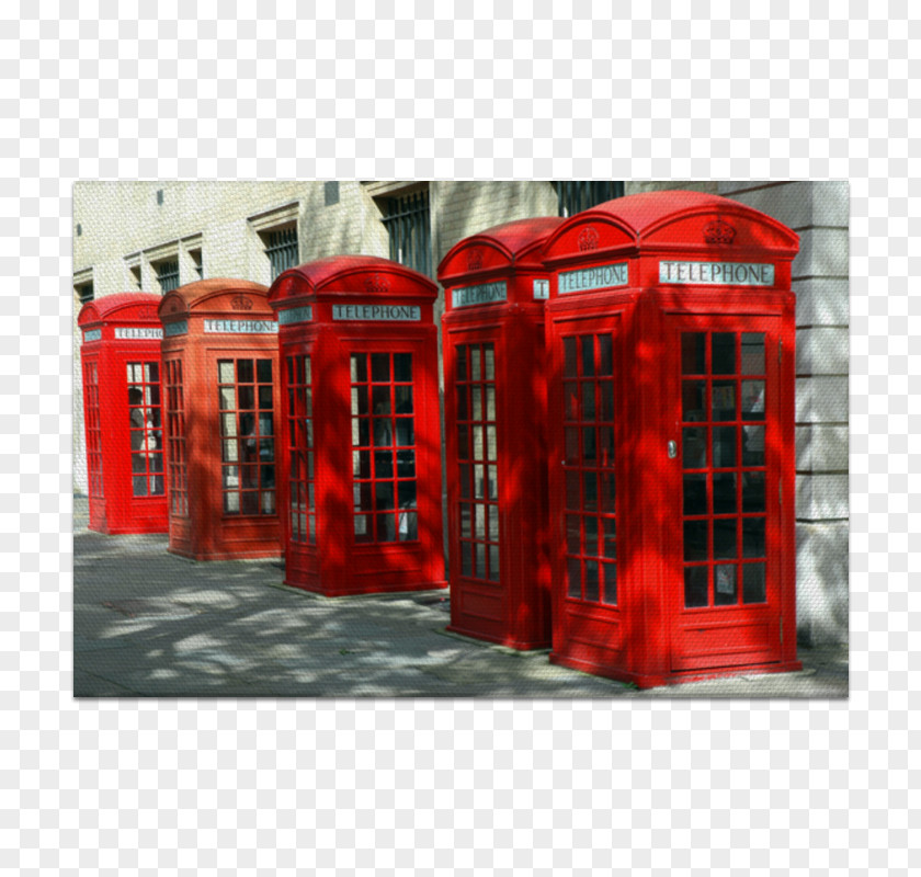 London Telephone Booth Telephony Red Box PNG