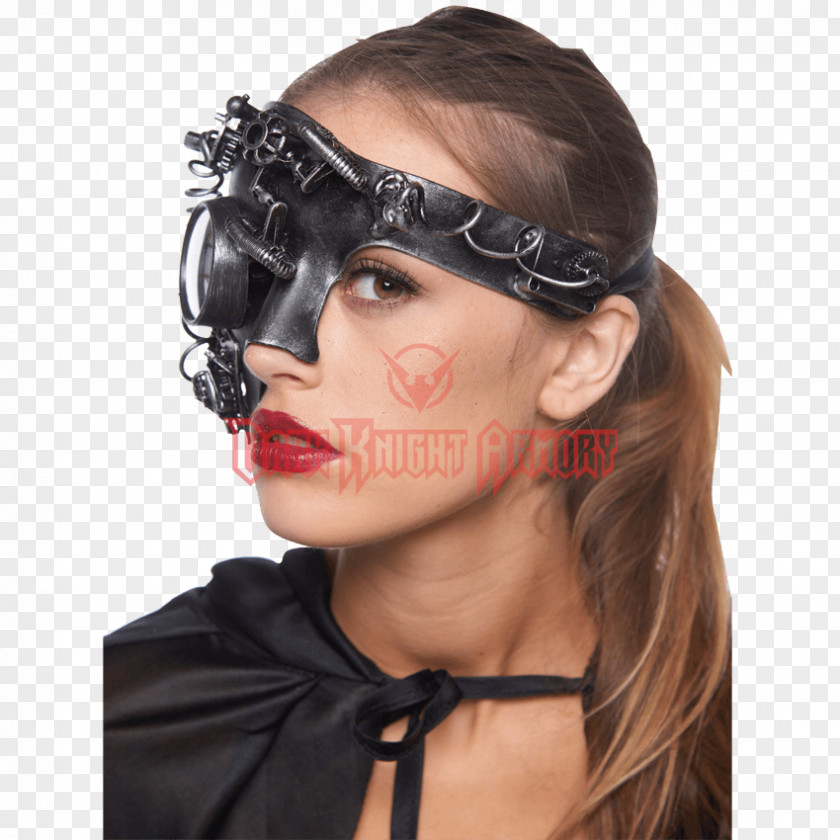 Monocle Steampunk Goggles Glasses Chin Mask PNG