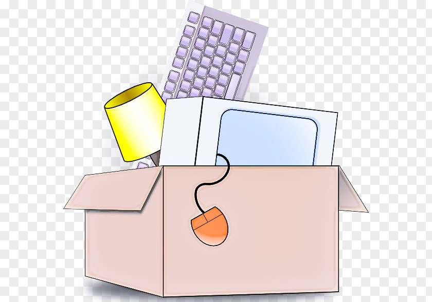 Package Delivery Desk Clip Art Box Carton Office Equipment PNG