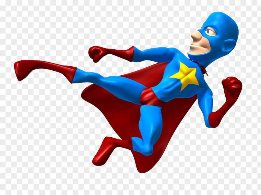 Superman In Acrobatic Kicking Superhero Royalty-free Clip Art PNG