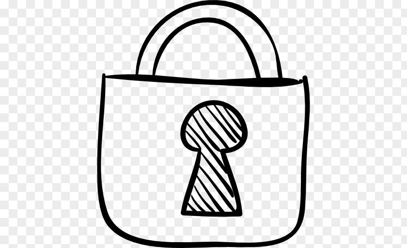 Hand Drawn Circle Padlock Drawing Sketch PNG