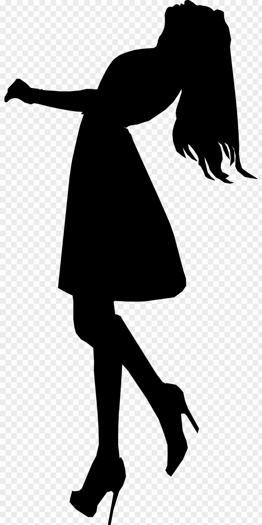 Little Black Dress Blackandwhite Girl PNG