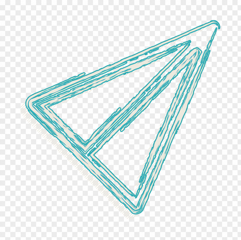 Triangle Teal Productivity Icon Send Shape PNG