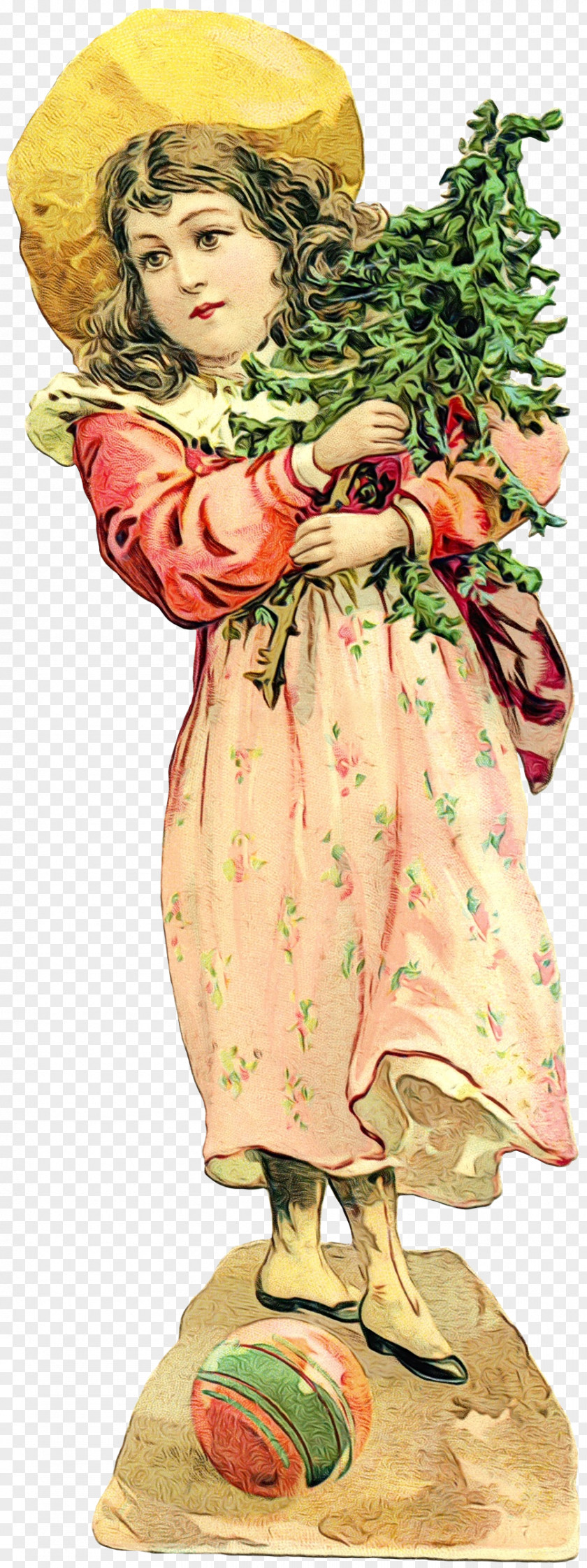 Costume Design Peach Plant Dress PNG