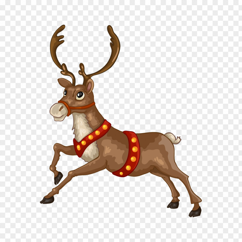 Cute Reindeer Santa Claus Stock Photography Vector Graphics Christmas Day PNG