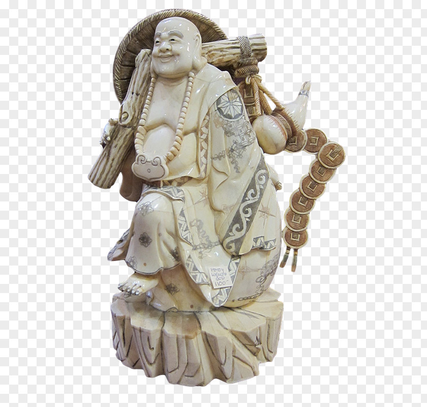 God Of Wealth Stone Carving Sculpture Figurine Statue PNG