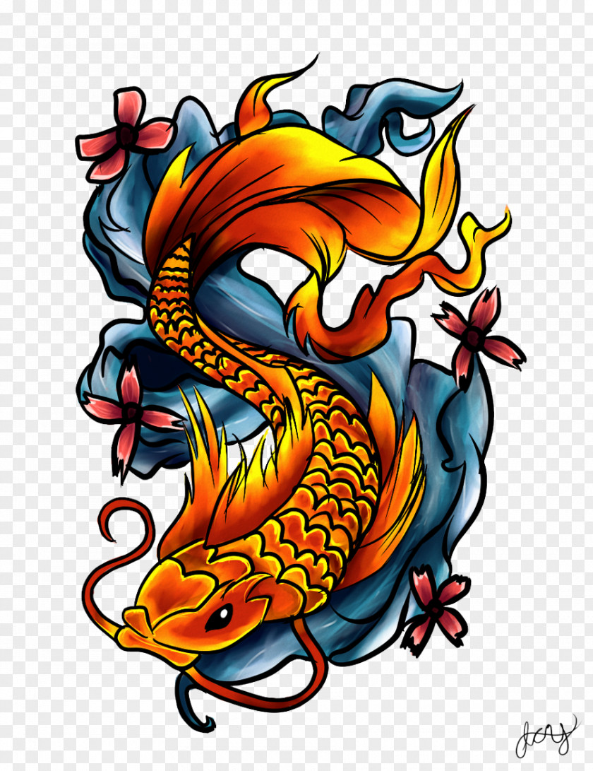 Koi Tattoo Clip Art PNG