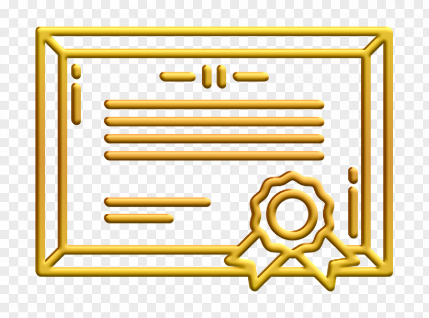 Linear Detailed High School Elements Icon Patent Certificate PNG