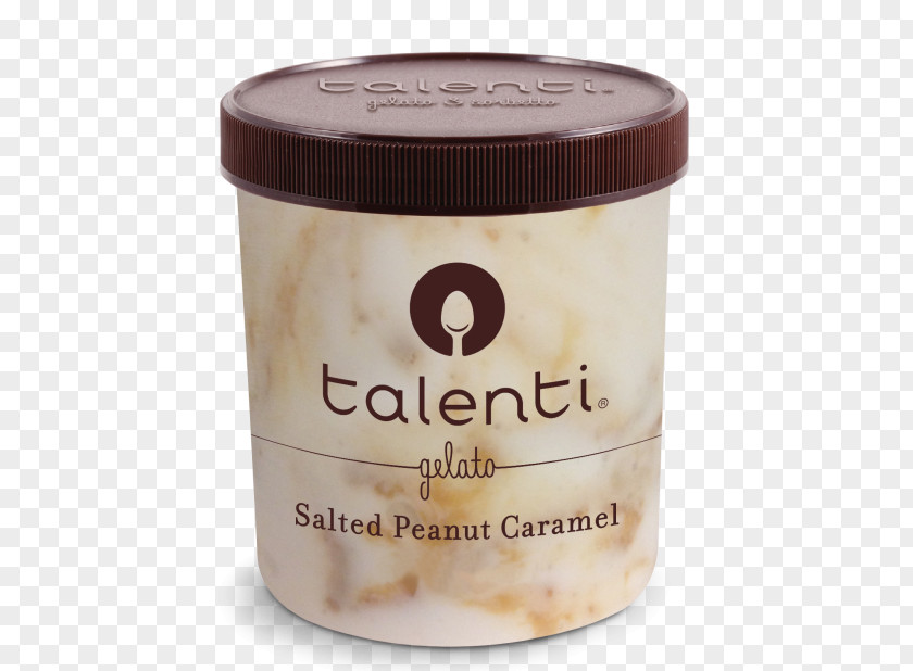 Salted Caramel Ice Cream Gelato Italian Flavor PNG