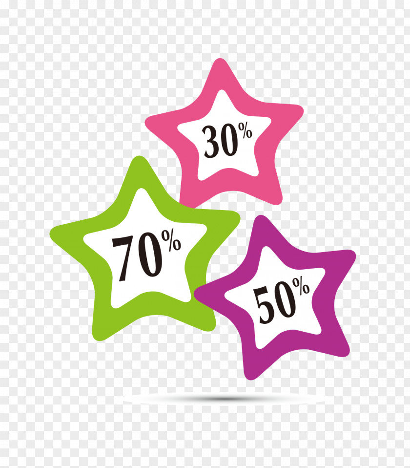 Vector Cute Cartoon Star Classification Bakery Label Sticker PNG