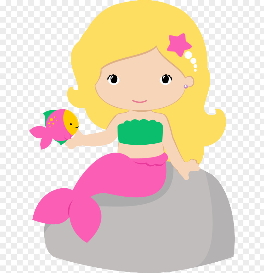 Cute Girls Mermaid Clip Art PNG