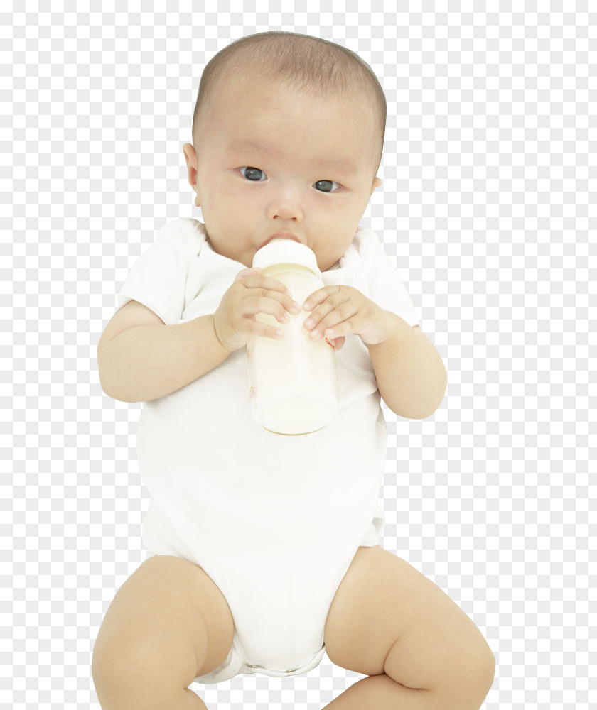 Cute Little Baby Holding A Bottle Of Milk Infant Child Drinking Breastfeeding PNG