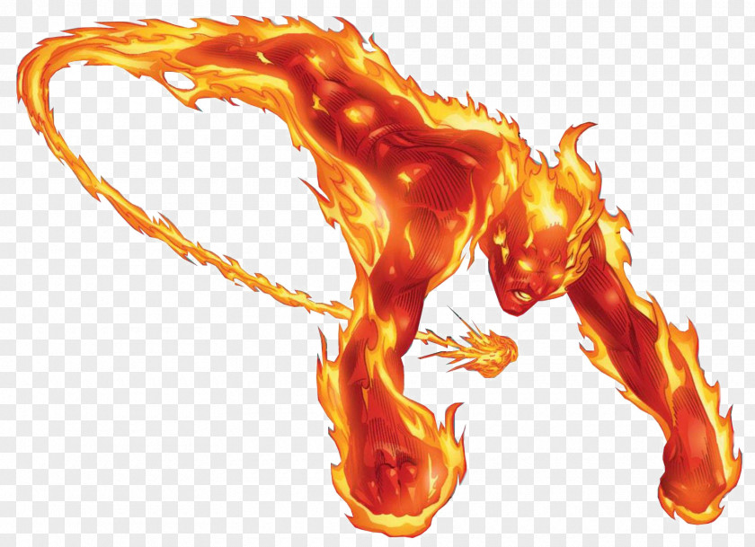 Human Torch Afghanistan Sketch PNG