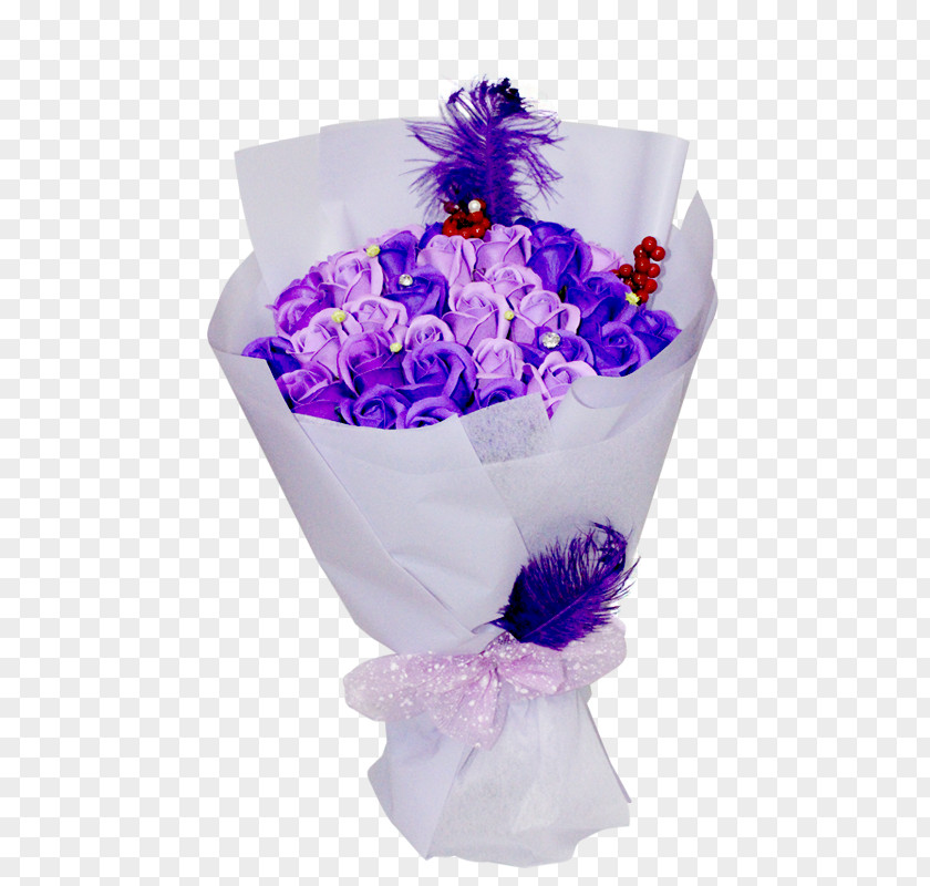 Purple Flower Soap Rose Floral Design Bouquet Cut Flowers Vase PNG