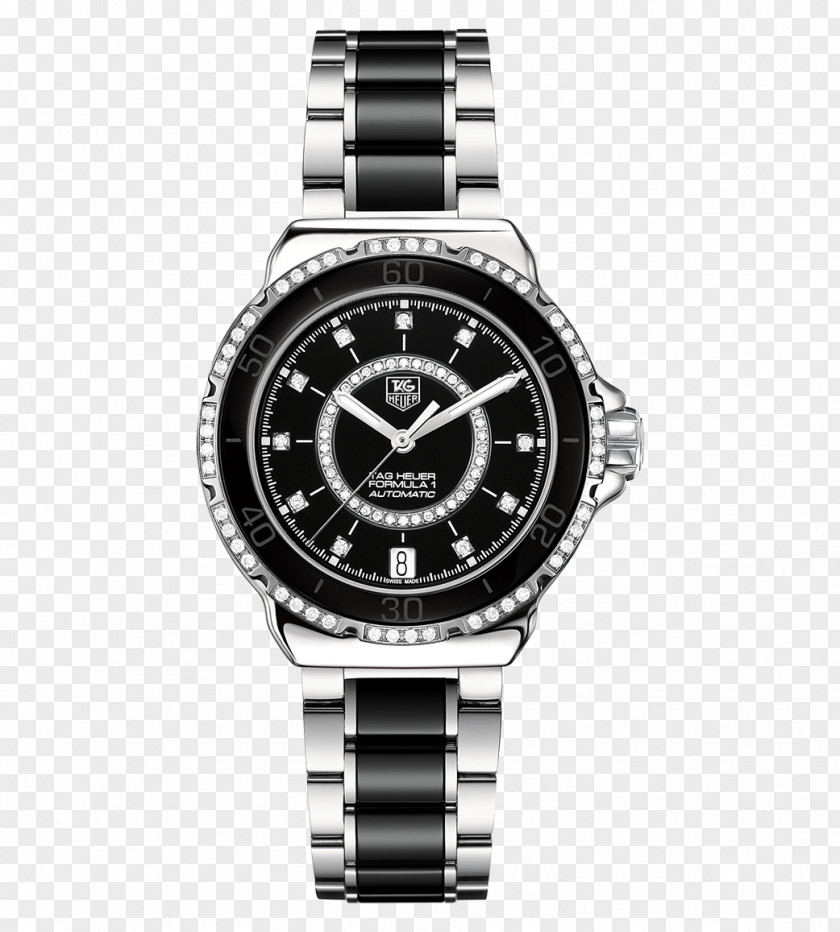 Tiger Watch Black Female Form TAG Heuer Watches Formula One Automatic Diamond PNG