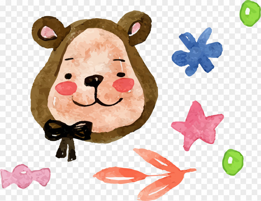 Brown Bear Candy Drawing Cartoon PNG