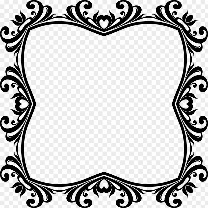 Ornament Frame Borders And Frames Picture Black White Clip Art PNG