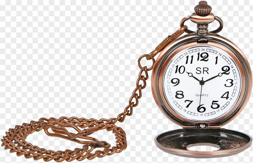Vintage Pocket Watch Chain Silver PNG