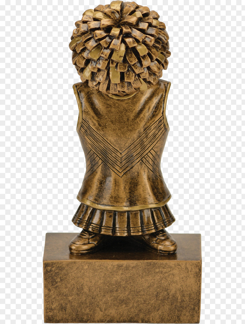 Spiral Binding Bronze Sculpture Statue Cheerleading Sport PNG