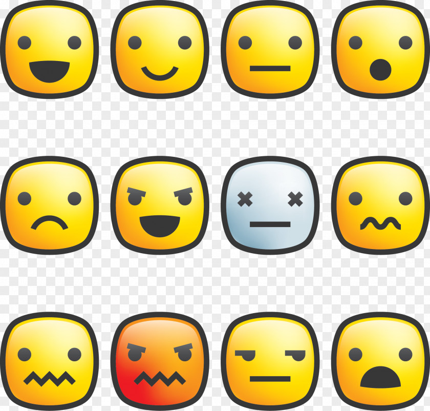 Square Expression Emoticon Smiley Emoji Icon PNG