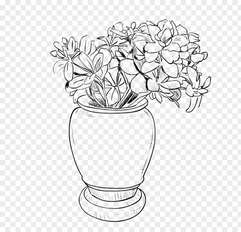 Vase Drawing Sketch Vector Graphics Illustration PNG