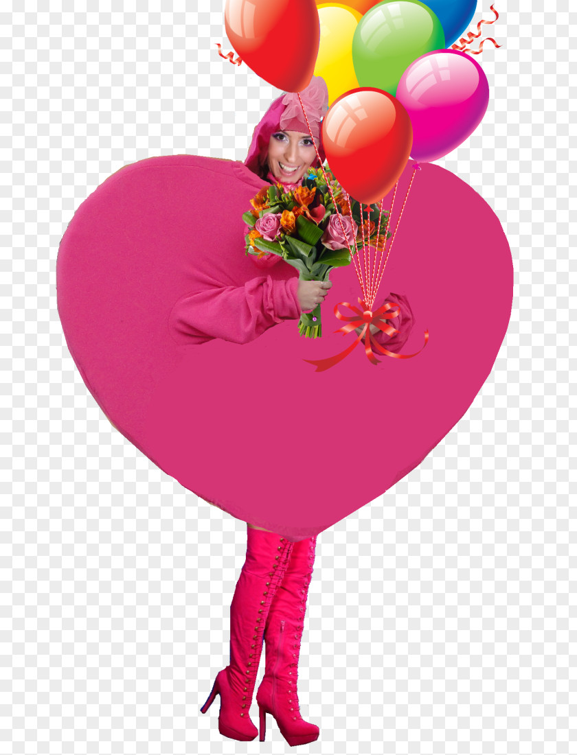 Balloon Petal Pink M Confetti PNG