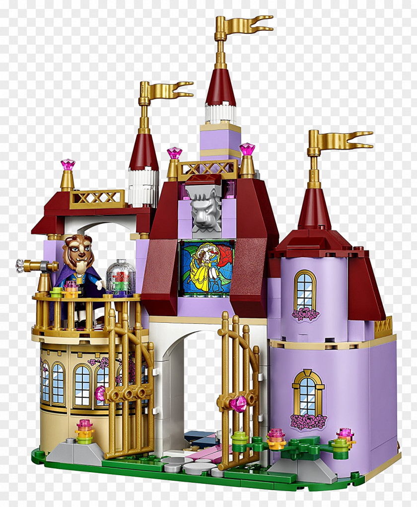 Painted Castle Belle Beast Cogsworth LEGO Disney Princess PNG