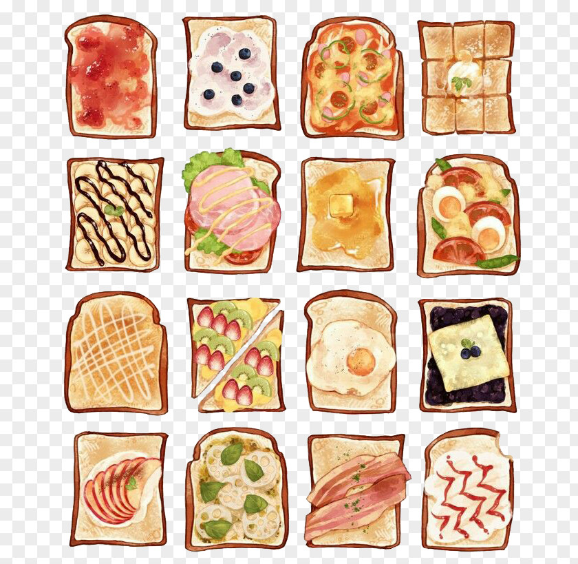 A Toast Breakfast Food Sandwich Sloppy Joe Illustration PNG