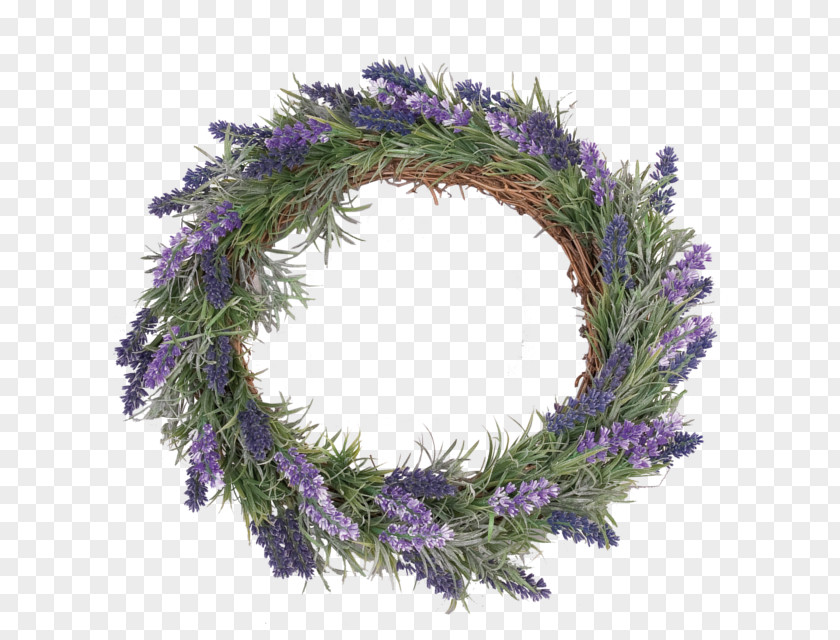 Flower Wreath English Lavender Cut Flowers Disk PNG