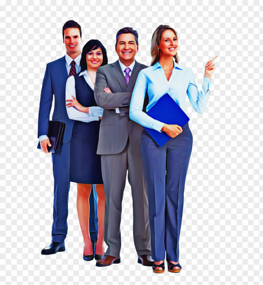 Gesture Businessperson Standing Suit Team Business White-collar Worker PNG