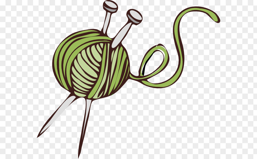 Green Tree Letter Library Knitting Clip Art PNG