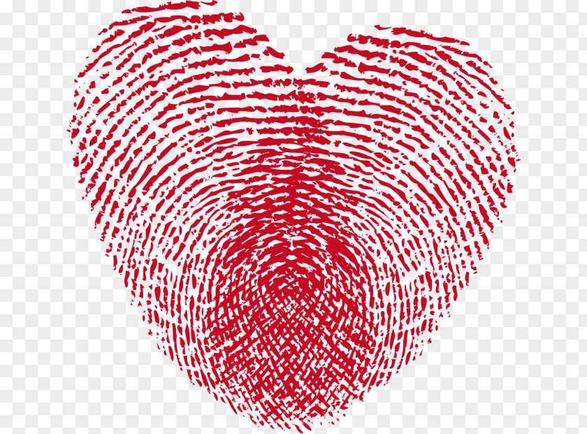 Heart Fingerprint Footprint Clip Art PNG