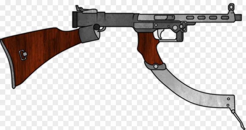 Machine Gun Firearm Weapon Nambu Pistol Submachine PNG
