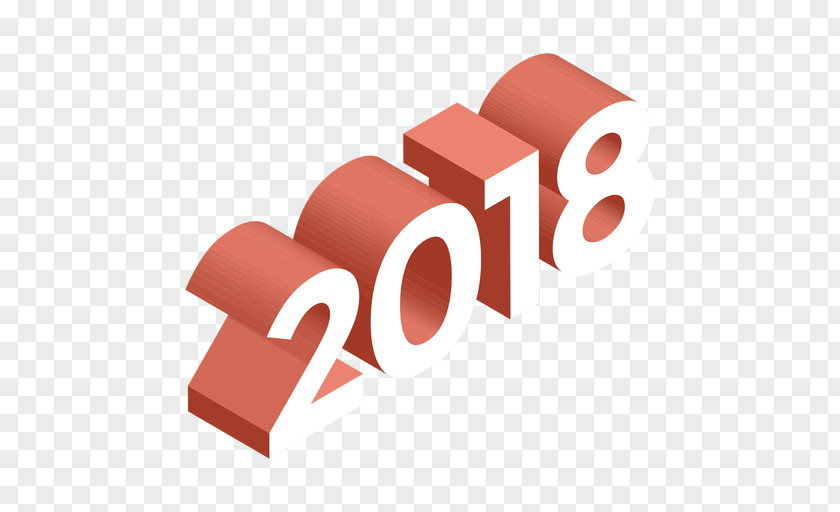 Number 2018 Logo 3D Computer Graphics PNG