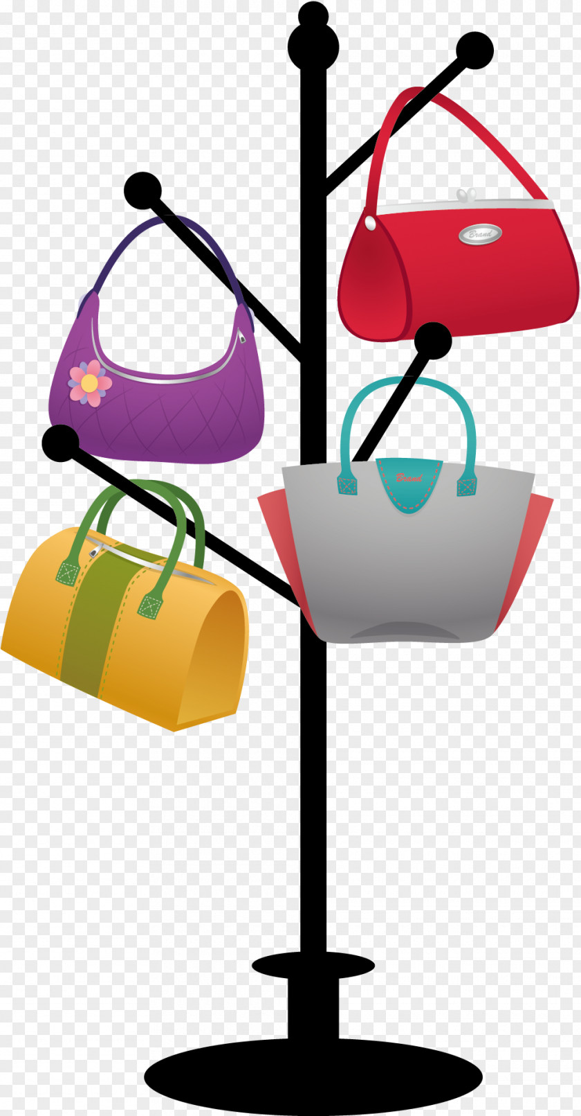 Vector Hangers And Bags Clothes Hanger Handbag PNG