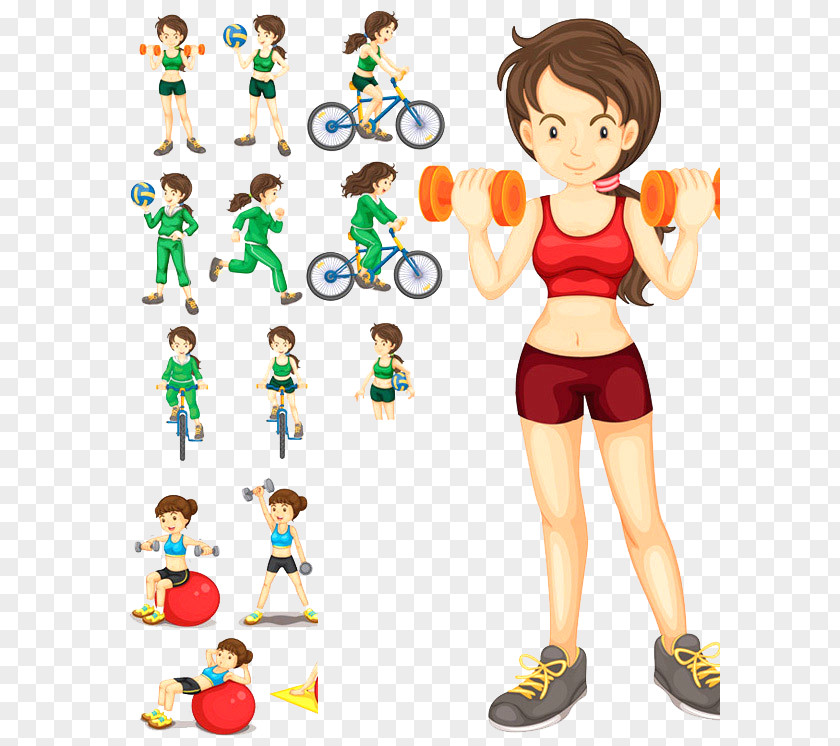 Yoga Cartoon Characters Netball Sport Woman Clip Art PNG