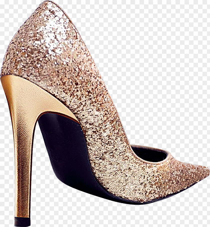 Gold High Heels High-heeled Footwear Shoe Sandal PNG