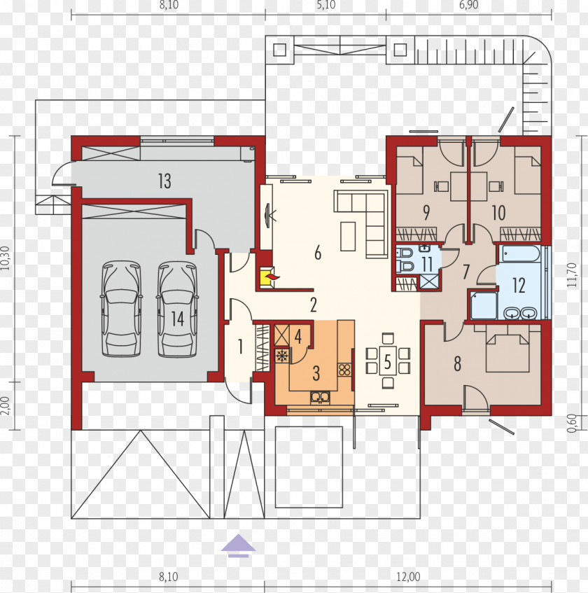 House Floor Plan Square Meter Kitchen PNG