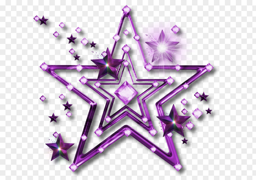 Jewels Star Purple Yellow Clip Art PNG